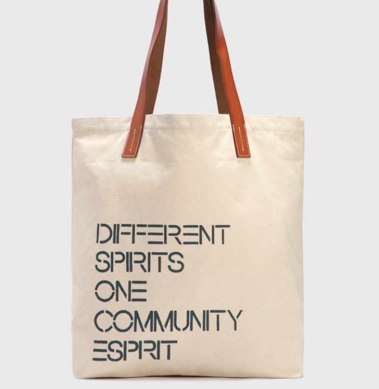 22春季新品esprit printed canvas tote bag