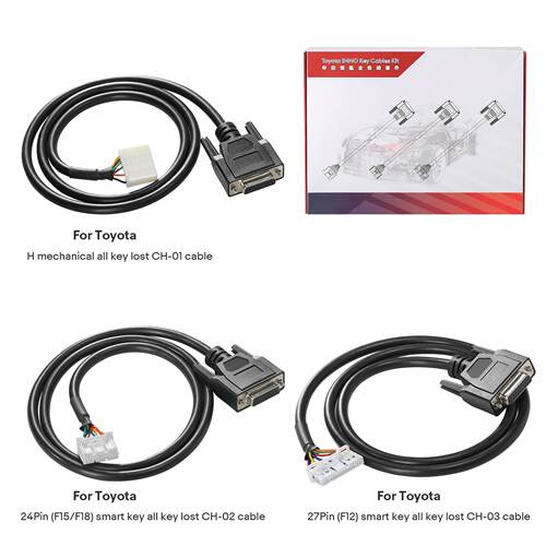 Launch X431 Toyota CH-01 CH-02 24-PIN CH-03 27-PIN Adapters