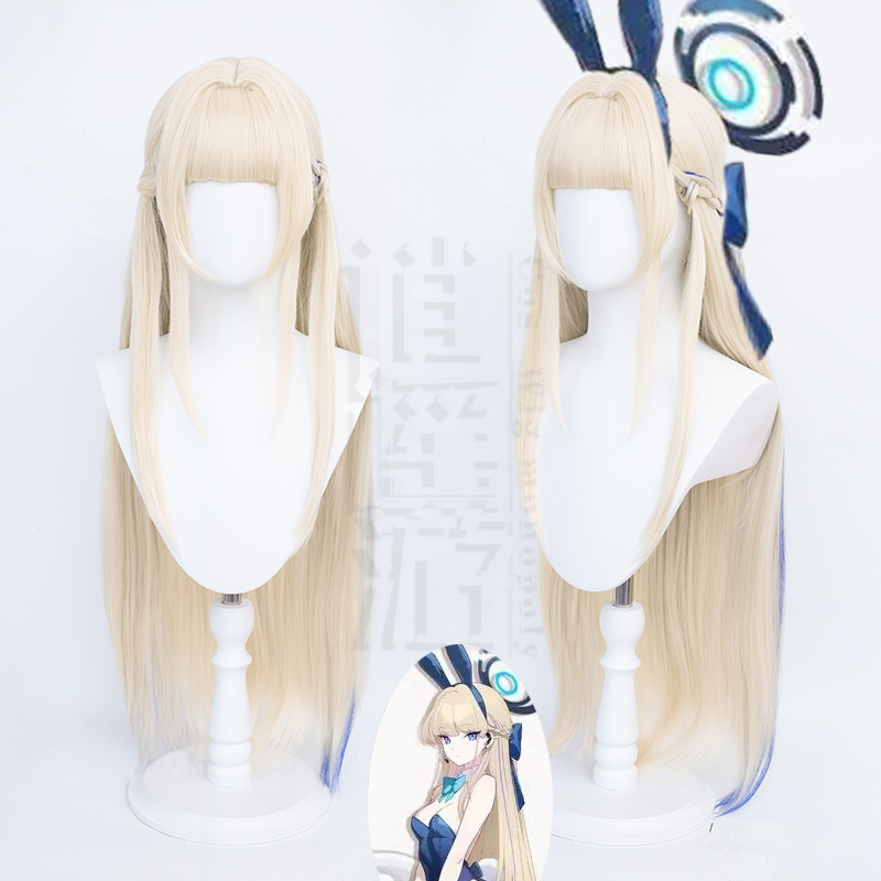 逍遥游 碧蓝档案飞鸟马时兔女郎cos假发仿真人头皮顶cosplay假发