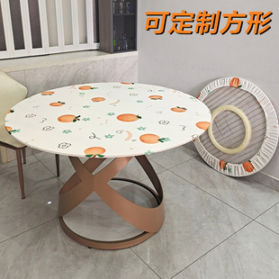 25年新款松紧带圆桌套防水免洗圆形餐桌布正方形桌罩套全包茶几垫