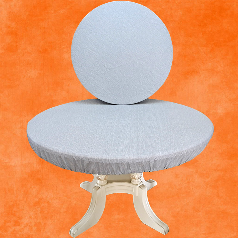 松紧带圆桌套子桌布防水免洗家用大圆桌台布转盘垫圆形茶几布灰色,居家布艺,桌布,淘宝优惠券,粉丝福利购,淘宝优惠卷