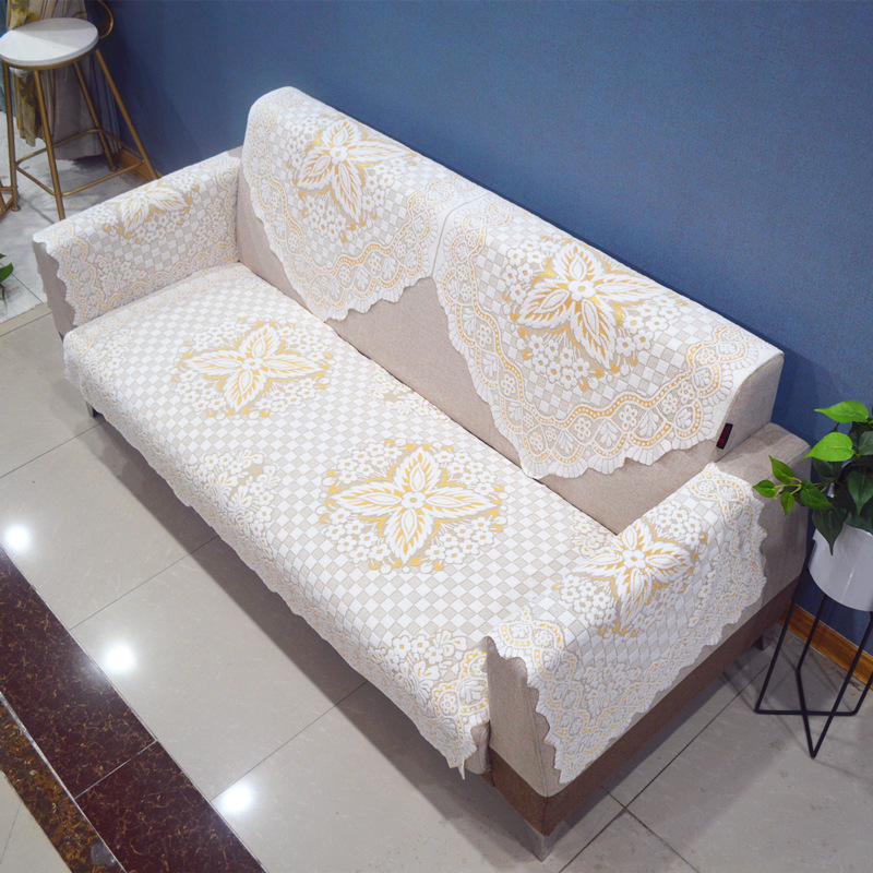 沙发巾全盖布防尘巾万能盖巾蕾丝靠头巾扶手巾沙发垫三角巾靠背巾