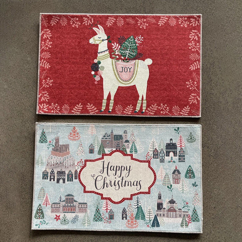 山川嘉境 ins外贸地垫孤品清仓 圣诞节覆古风氛围小众设计入户垫,居家布艺,家用脚垫,淘宝优惠券,粉丝福利购,淘宝优惠卷