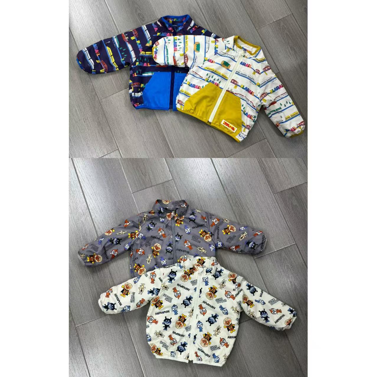 日单微瑕男儿童装防风冲锋衣轻薄宝宝开衫外套春秋上衣潮面包超人