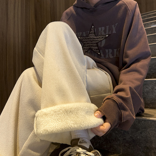 D2282 港风加绒加厚长裤 灯芯绒休闲裤 冬季