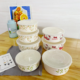 五和耐热密胺保鲜碗餐具打饭带饭带盖便当饭盒密封防漏泡面碗耐摔