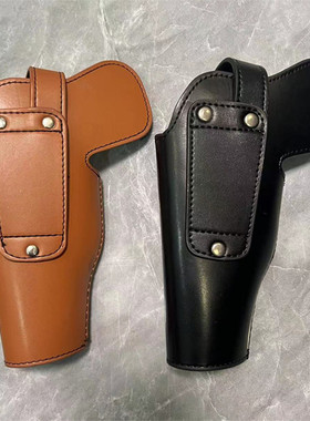 G17 G19现货1911牛皮枪套快拔式腰部战术左右手枪包92改腰套