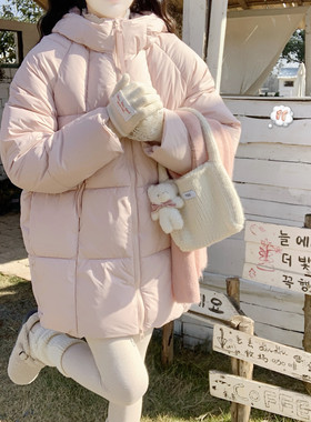 【Dear YN】云朵泡芙多色连帽中长款棉服加厚面包服保暖外套女冬