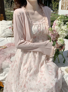 【Dear YN】温柔百搭 花边喇叭袖短款开衫春夏薄款上衣坎肩短外套