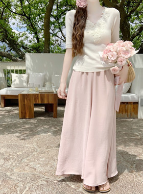 【Dear YN】慵懒风 舒适垂感飘飘裤裙宽松大摆春夏休闲长裙裤子女