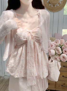 【Dear YN】温柔软糯马海毛短款开衫薄款春夏防晒小衫长袖上衣女