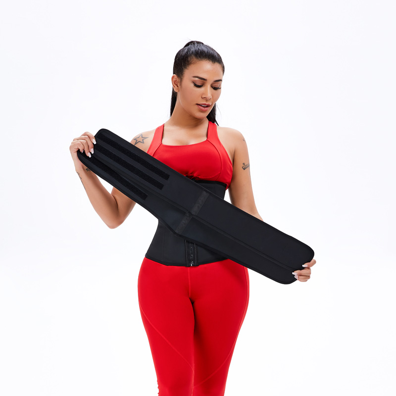 latex waist trainer with Removable Compression Double belt