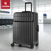 CROWN Crown Front Opening aluminum frame Case, Split-opening travel trolley case, Large capacity business overseas study Tour 5252 thumbnail 5