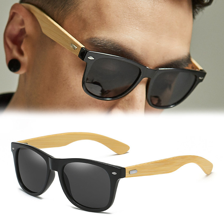 中国风太阳镜中式文艺眼镜竹木墨镜国潮复古日式镜框偏光太阳眼镜