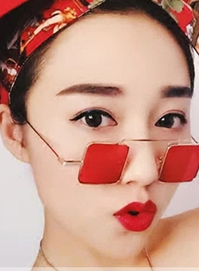 网红明星同款四方形个性酷炫墨镜