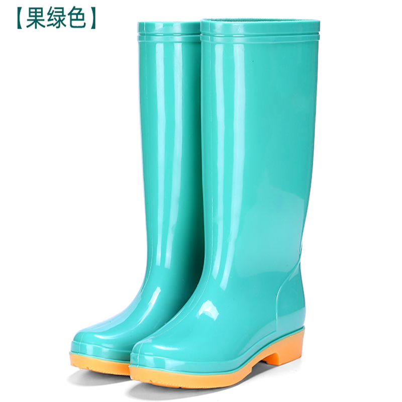高筒时尚加绒棉雨鞋雨靴防水鞋桶胶鞋套鞋水靴女成人厨房保暖冬季