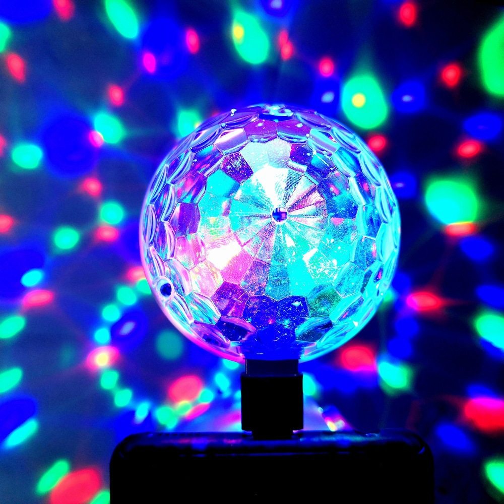 迷你USB声控魔球舞台灯自嗨派对车载氛围灯 LED Disco Magic Ball,家装灯饰光源,氛围灯,淘宝优惠券,粉丝福利购,淘宝优惠卷