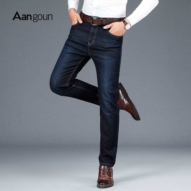 【火山岩】亚狮龙牛仔裤男宽松直筒2023新款春秋季款休闲蓝色裤子