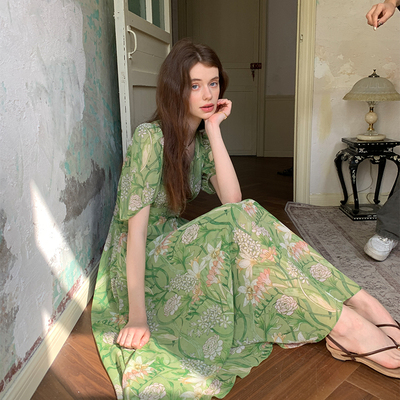 ZHUYIYI新款碎花高级感连衣裙