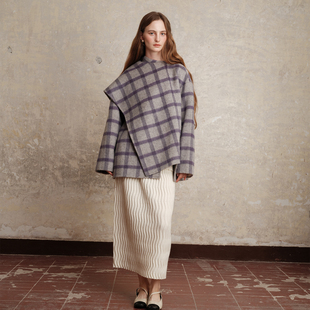 ZHUYIYI 新款披肩斗篷大衣外套女秋冬小个子修身高级感原创设计