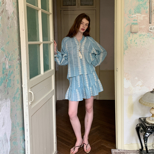 简约半裙套装 显瘦2025新款 女夏修身 短裙衬衫 设计感 新款 ZHUYIYI