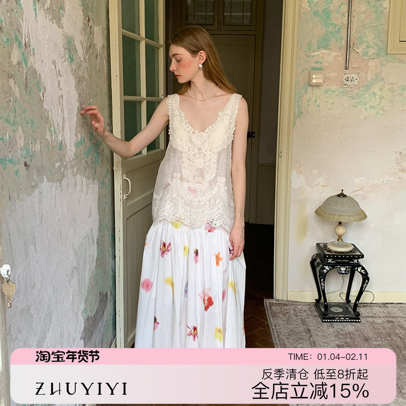 ZHUYIYI 简约新款真丝亚麻背心吊带女夏季蕾丝衫百搭显瘦,女装/女士精品,背心吊带,淘宝优惠券,粉丝福利购,淘宝优惠卷