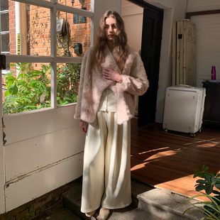 修身 温柔风秋冬皮草外套女短款 高级感 新款 ZHUYIYI