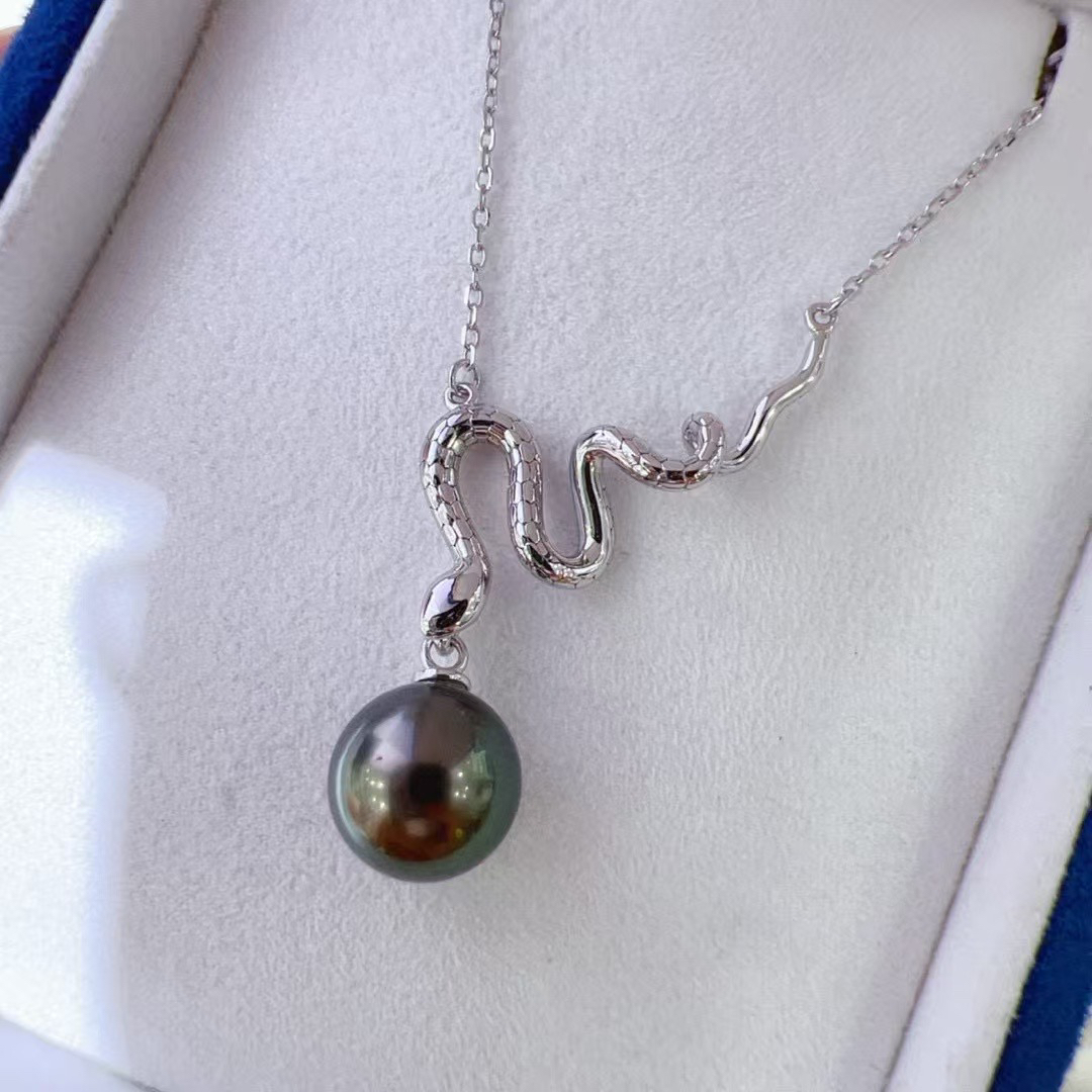 精工纯银灵蛇项链设计立体纹理清晰蜿蜒灵动可拆卸系列一款两戴