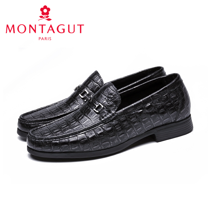 montagut Men's Shoes genuine leather Ultralight leisure time leather shoes Crocodile print high-grade Single shoes Trendy shoes 61282674in the Men's Shoes, Low shoe, Dress Shoes category - from Buy2taobao.com to provide professional Taobao agent buy service