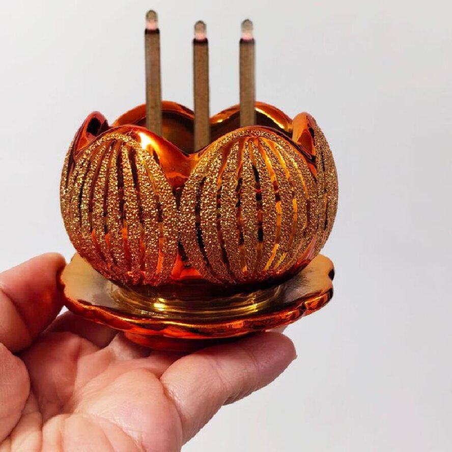 迷你莲花插香炉佛堂佛具油灯座蜡烛座跨境产品,家居饰品,烛台,淘宝优惠券,粉丝福利购,淘宝优惠卷