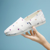 浅口平底舒适帆布鞋 Tt&Mm 潮女鞋 夏季 汤姆斯白色布鞋 女防臭脚时尚