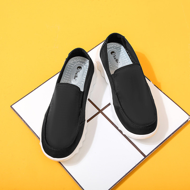tt&mm/汤姆斯男鞋舒适休闲超轻软底布鞋一脚蹬乐福冰丝低帮帆布鞋