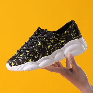 卡通涂鸦布面老爹鞋 Tt&Mm 休闲鞋 系带厚底松糕时尚 汤姆斯潮牌女鞋