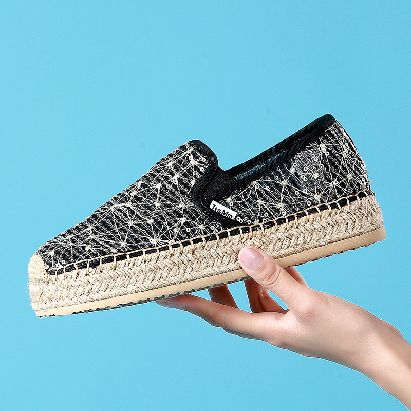 汤姆斯渔夫鞋网面亮片单网透气