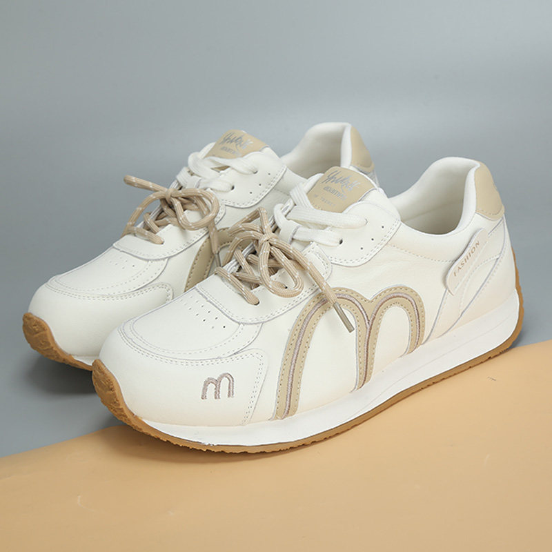 大码女鞋41-432026春季新款时尚百搭显小德训鞋厚底休闲运动单鞋