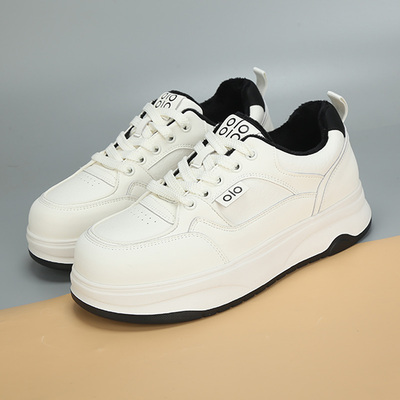 大码女鞋41-43冬季新款小白鞋女