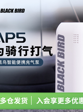 【新品】黑鸟AP5智能充气泵小型便携山地公路电动车迷你打气筒