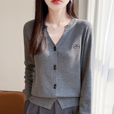 开衫2026春夏新款V领毛针织衫