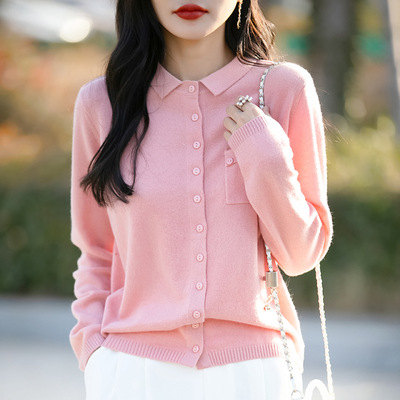 开衫2026春秋季衬衫韩毛针织衫