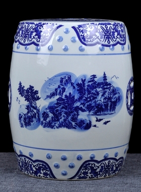 景德镇青花凳子仿古风青花陶瓷