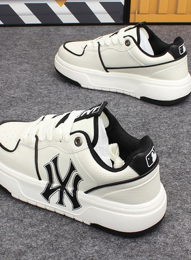 潮牌情侣小白鞋男女韩版百搭厚底增高低帮板鞋学生软底休闲运动鞋