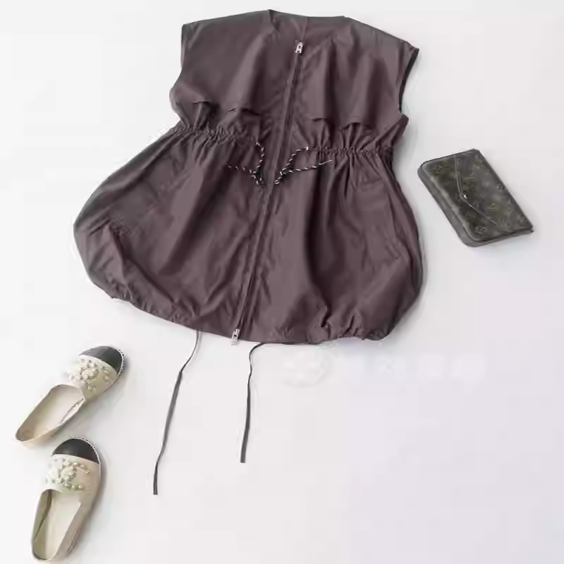 原688现298 爆美  运动尼龙抽绳定织尼龙可单穿可混搭无袖连衣裙