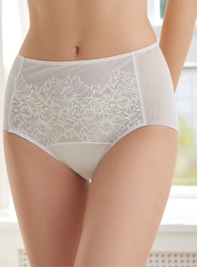 唯美镂空蕾丝花 100%桑蚕丝里裆 亲肤透气 细腻网纱三角裤 102169