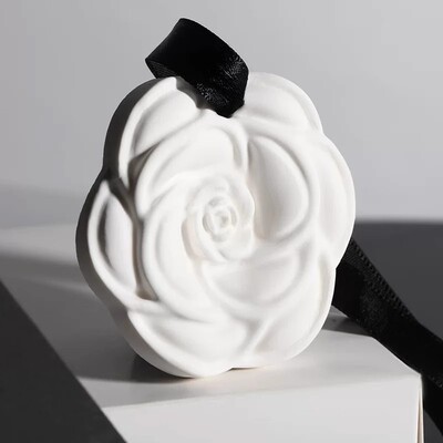 山茶花香薰挂件衣柜鞋柜石膏熏香持久留香车载挂香薰石膏原胚石