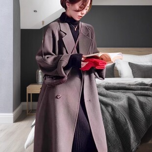 高端羊绒大衣女洋气2025秋冬季新品赫本风双面呢小个子外套