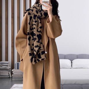 高端驼色双面羊绒大衣女2025秋冬新品气质过膝毛呢外套