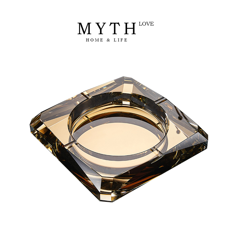 烟灰缸家用创意个性潮流水晶烟缸客厅高档奢华办公室大气简约KTV