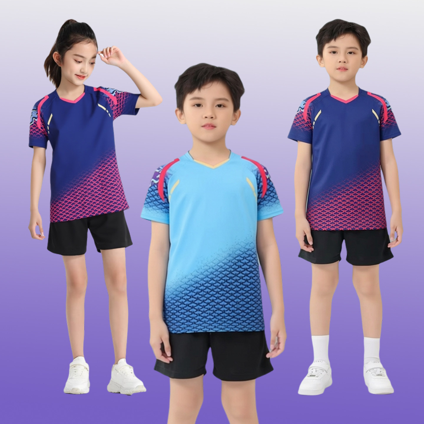 2026新款儿童乒乓球服套装男童女童速干羽毛球服训练比赛队服印字