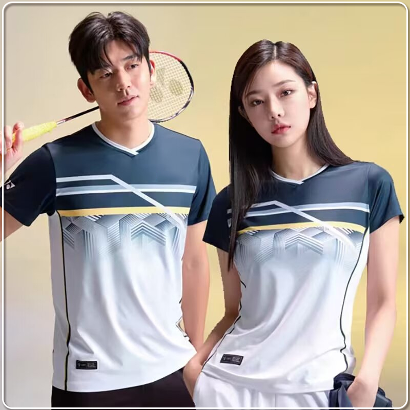 新款羽毛球服套装男女速干印字