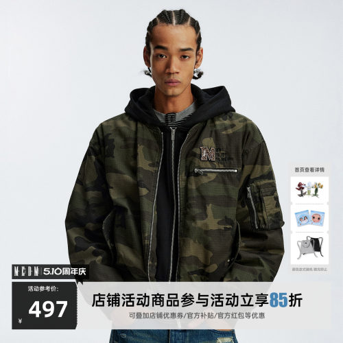 MEDM迷彩保暖休闲连帽棉衣